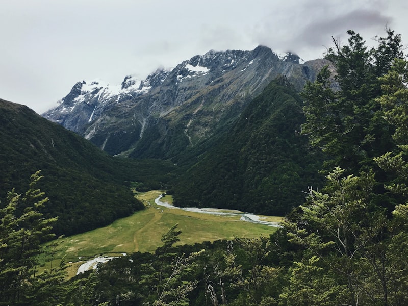 Panoramic view from a high mountain ridge on the Summit Challenge